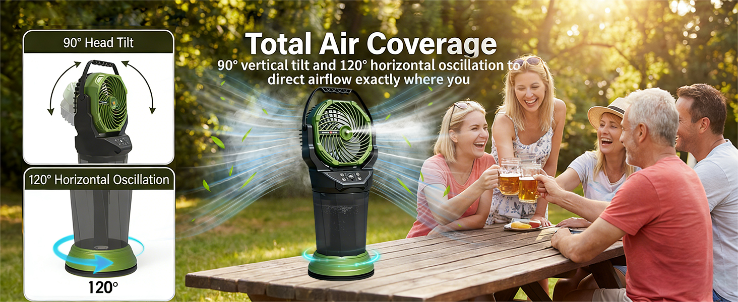 portable misting fan