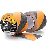Lockport Anti Slip Traction Tape - Black & Yellow Grip Tape for Stairs 4” x 25ft for Roll | Stair...