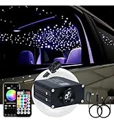 AKEPO Small Size 16W RGBW APP Twinkle Fiber Optic Lights, Music Activated 150pcs 0.03in 6.5ft/2m ...