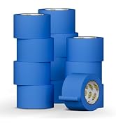 EFOK 12 Rolls Blue Painters Tape 3 Inch Wide Bulk - Paint Tape 3 Inches x 55 Yards - Painter's Ta...