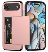 Nvollnoe Compatible with iPhone Air Case with Card Holder Dual Layer Heavy Duty Protective Shockp...