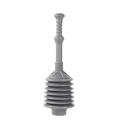 JS Jackson Supplies Professional Bellows Accordion Toilet Plunger, High Pressure Thrust Plunge Re...