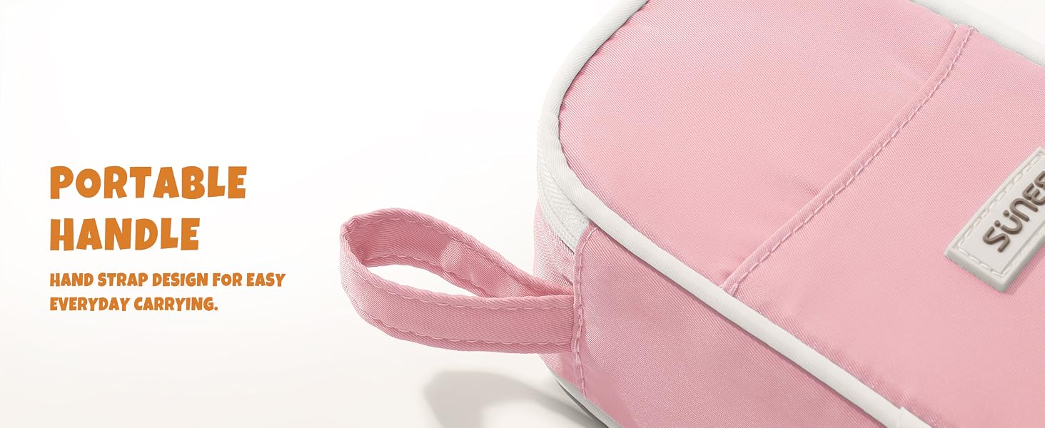 SUNEE Cute Pencil Case, Aesthetic Pen Pouch, Colored Large Pencil Bag with Zipper, Kawaii Stationery