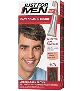 Just For Men Easy Comb-In Color Mens Hair Dye, Easy No Mix Application with Comb Applicator - Med...