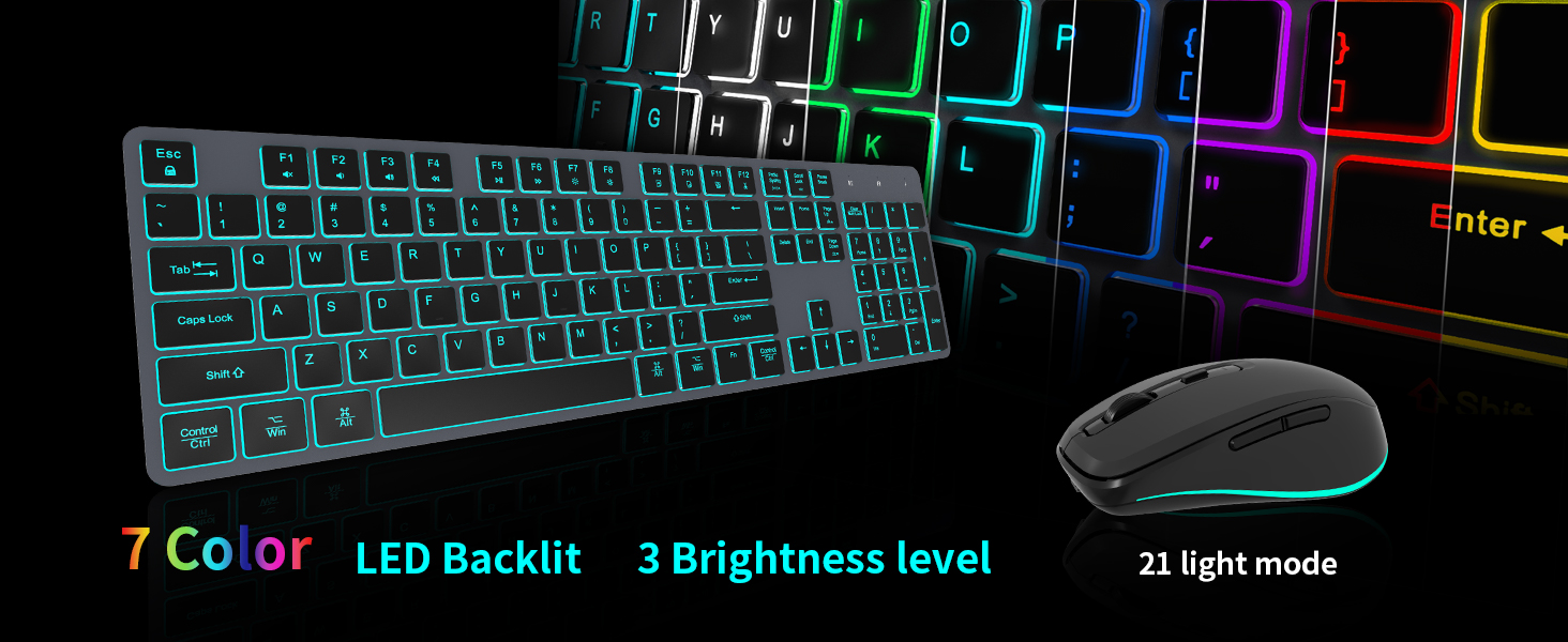 7 color backlit