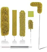 Microfiber Duster Kit for High Ceiling (6pcs), Extendable Dusters for Cleaning with 100" Extensio...