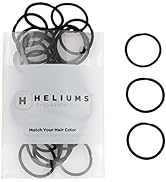 Heliums Black Mini Hair Elastics - 2mm Hair Accessories For Women & Kids - Non-Snag Fabric Bands ...