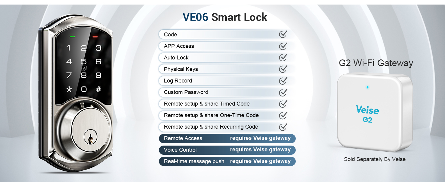 smart locks for front door Allows remote access from anywhere and full app control