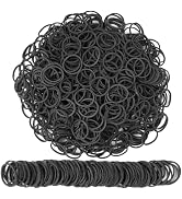 Foshine Rubber Bands black small mini elastic band 1300pcs rubber band black, rubber bands office...