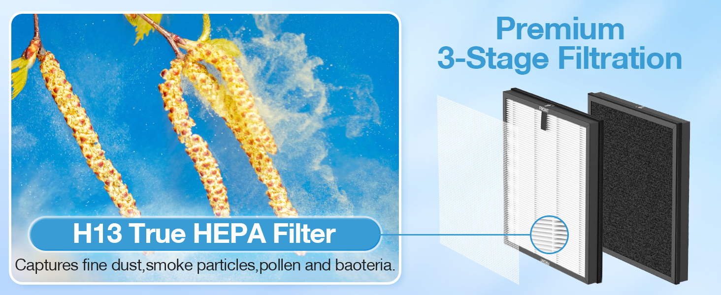 Air Purifier Replacement Filter for ECOSELF HAP603 Air Purifier
