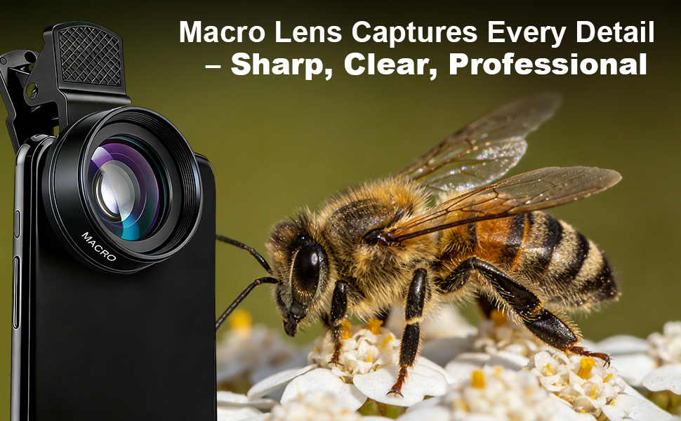 Macro & Wide Angle Lens for iPhone, Phone Camera Lens Kit with CPL