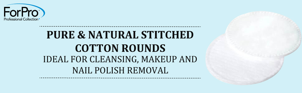 ForPro Pure & Natural Stitched Cotton Rounds 400-Count