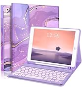 FUWANG iPad 9th Generation Case with Keyboard 10.2 inch - 7 Colors Backlit Detachable Keyboard Ca...