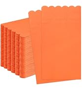 FALIZIFU 100 Pcs Orange Scalloped Dinner Napkins 2-Ply Orange Scalloped Paper Hand Towels for Gue...