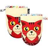 Alselo Mini Oven Mitts,2pk - Silicone Little Kitchen Gloves, Heat Resistant with Non-Slip Grip an...