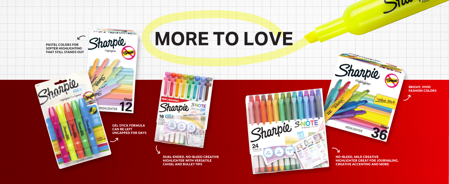 more to love sharpie brand assortment pack pastel fashion bright creative chisel journal bible cute