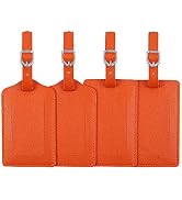 Vigorport Luggage Tags, Leather Personalized Suitcase Tag Set of 4 Pack | TSA Approved Luggage ID...