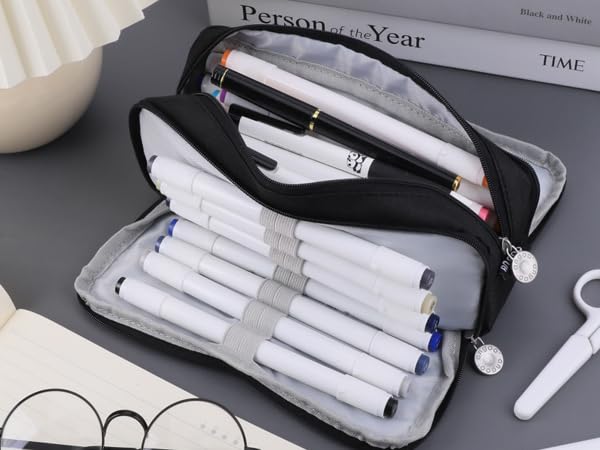 iSuperb Pencil Case 3 Compartments Pencil Pouch for Kids Teen Girls Boys Student