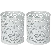 EasyPAG Metal Round Pencil Holder 2 Pack Pen Cup Holders Organizer for Desk, White