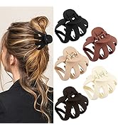 ATODEN 5 Pcs Octopus Hair Clips Matte Hair Clips Octopus Hair Claw 3.15