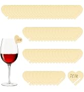 HOBBIESAY 90Pcs Acrylic Heart Drink Tags Wine Glass Heart Blank Party Drink Tag Love Drinking Tag...