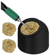 Kaisi Soldering Iron Tip Cleaner,Non-slip Silicone Holder Solder Brass Tip Cleaner Kit for Cleani...