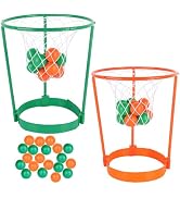 2 Pack Head Hoop Basketball Party Game for Kids and Adults Carnival Game Adjustable Basket Net He...