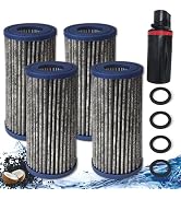 NewKe 8 Pack Activated Carbon Micron Cartridge Replacement for MarineLand Magnum Polishing Intern...