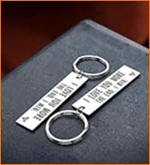 Keychain - Stainless Steel Gift for Husband, Boyfriend, Girlfriend, Wife