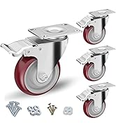 Casters Set of 4 Heavy Duty - Caster Wheels 4 Inch, CLOATFET Locking Casters, Swivel Casters with...