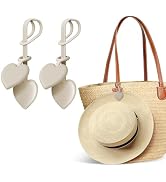 Nearockle Magnetic Hat Clip for Travel on Bag, 2Pack Silicone Adjustable Sunhat Holder Clips, Vac...