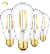 Dimmable Vintage Edison LED Bulbs, 1250Lumens High Brightness Light Bulbs, 8W 100W Incandescent E...