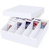 Leyzan 5 Row Trading Card Storage Box, 1 Pack Cardboard Storage Box with Divider for Mtg, Tcg, Sp...