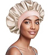 Doitory Satin Silk Bonnet for Sleeping, Soft Satin Lined Hair Bonnet for Women, Double Layer Slee...