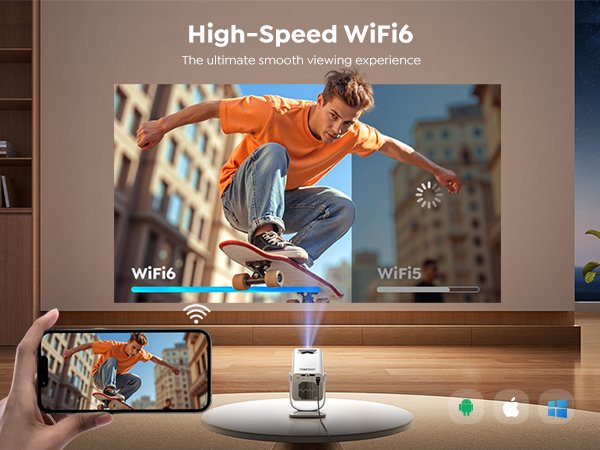 smart projector with wifi and bluetooth
