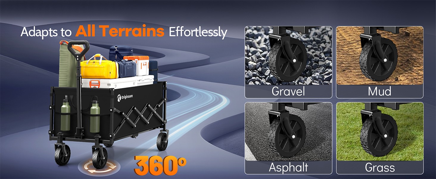 smooth-rolling wheels ensure you can easily maneuver it across different terrains