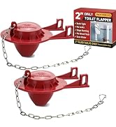 2 Pack 2-Inch Toilet Flapper Replacement Kit – Fix Running Toilets & Ghost Flushing, Fits Most 2"...