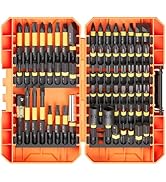 ENERTWIST 72 Pcs Impact Driver Bit Set,Complete S2 Screwdriver Bit Set,1"&2"&2-1/2" Long Impact B...