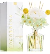 COCORRÍNA Reed Diffuser - Gardenia 8.5 Fl.oz Flower Reed Diffuser Set with 8 Sticks, Home Fragran...