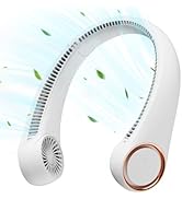 Gaiatop Portable Neck Fan Rechargeable, Hands-Free 360° Cooling, 17hrs Runtime, Battery Powered P...