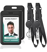 Uniclife 2 Pack Retractable Adjustable Lanyard Heavy Duty Neck Lanyard with Retractable Badge Ree...