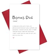 Ogeby Bonus Dad Definition Card, Lovely Father’s Day Card for StepDad, Cute Fathers Day Card Gift...