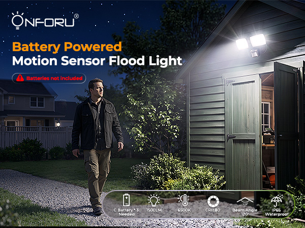 Battery Powered Motion Sensor Outdoor Lights