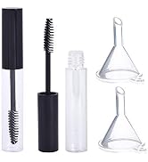 2Pcs 10ml Empty Mascara Tube with Eyelash Wand, Eyelash Cream Container Bottle with Funnels Trans...