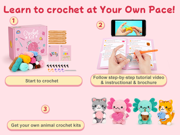 learn to crochet at your own pace