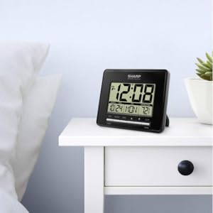 Sharp Atomic clock desktop bedside alarm clock