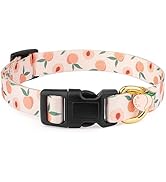Handmade Dog Collar for Small Medium Large Dogs,White Peach with Pendant Fall and Winter Fashions...