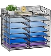 Lavatino 7 Tier Mail Sorter Organizer, Mesh Literature Organizer with Handle, Paper Organizer fo...