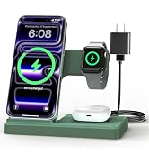 Wireless Charger Stand Charging Station: 3 in 1 Charger Multiple Devices for Apple iPhone 17 16e ...