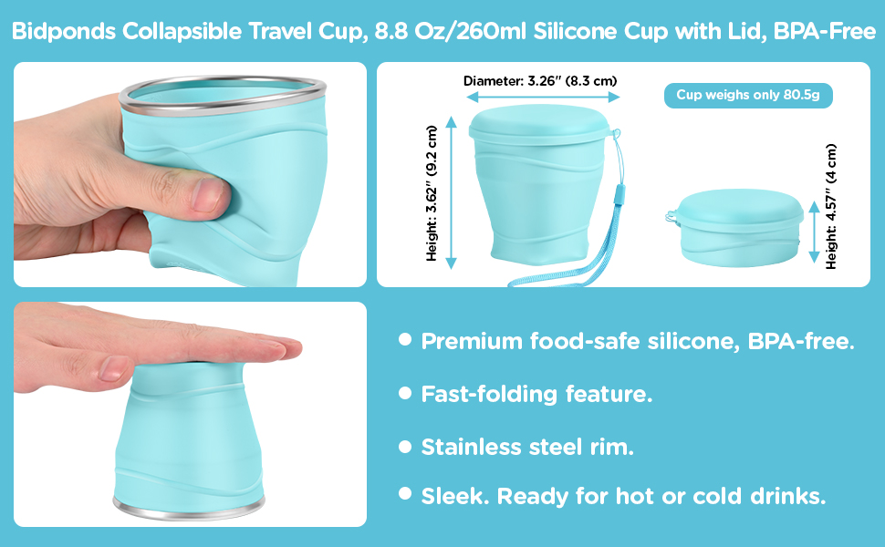 260ml silicone cup
